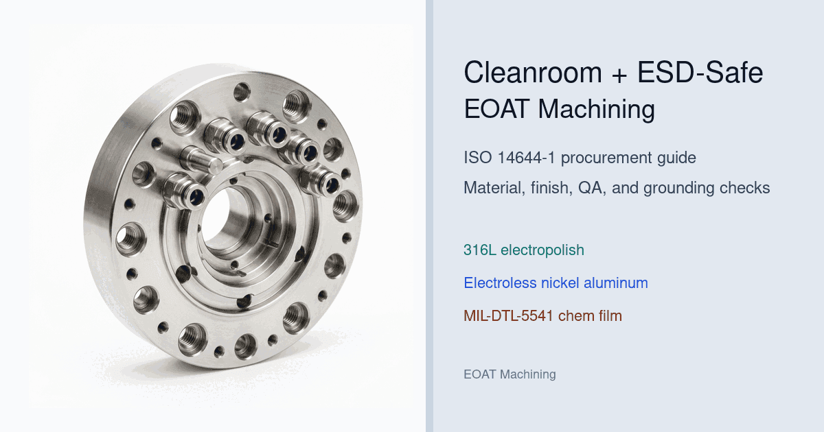 Cleanroom & ESD-Safe EOAT Machining: ISO 14644-1 Procurement Guide